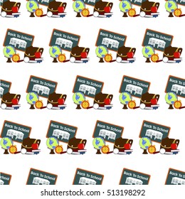 Back to school themed seamless background