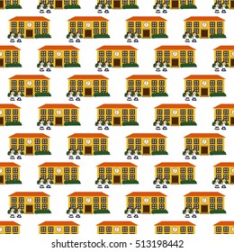Back to school themed seamless background