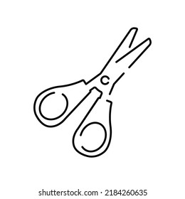 Back to School thin line icon. Vector education icons. Lesson, Study, Learning, Courses and Scissors