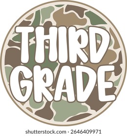 Back to school, Third Grade, Camo school, First day of school