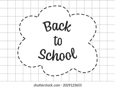 Back to School Title Template. Student Notebook with a Back to School Message. Vector Illustration.