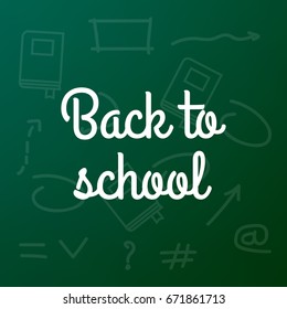 Back to School title texts poster design.Education background. Back to school