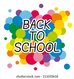 Back to school tittle with colorful background