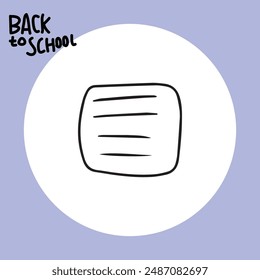 back to school tools element design line