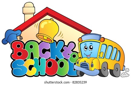 Back to school topic 2 - vector illustration.