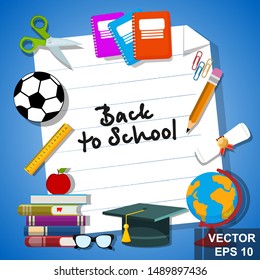 Back to school. Training. to the future. Backpack. Hand drawing. For your design.