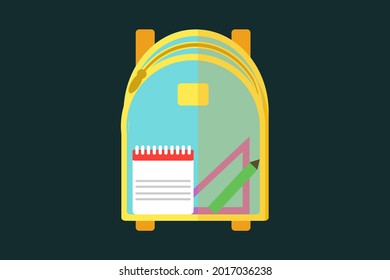 Zurück zur Schule, Transparente Schultasche