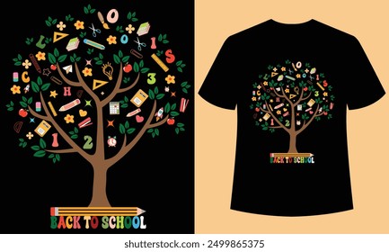 back to school tree vector t-shirt design,back to school tshirt design Roaring dinosaur kids tshirt designkids tshirt design,100th days of school,First Day of school .