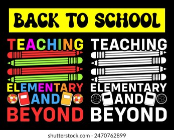 Back To School T-Shirt Design- Back To School- 100 days of school t shirt- First Day of school T-shirt Design- Hundred days of school- Happy First Day of School Kindergarten T-Shirt Design