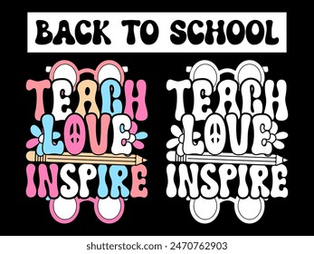 Back To School T-Shirt Design- Back To School- 100 days of school t shirt- First Day of school T-shirt Design- Hundred days of school- Happy First Day of School Kindergarten T-Shirt Design