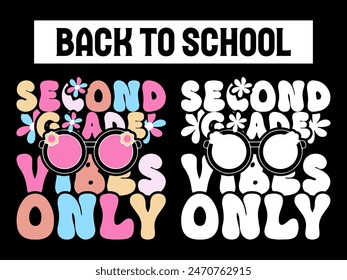 Back To School T-Shirt Design- Back To School- 100 days of school t shirt- First Day of school T-shirt Design- Hundred days of school- Happy First Day of School Kindergarten T-Shirt Design