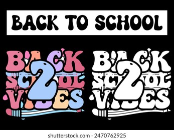 Back To School T-Shirt Design- Back To School- 100 days of school t shirt- First Day of school T-shirt Design- Hundred days of school- Happy First Day of School Kindergarten T-Shirt Design