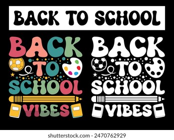 Back To School T-Shirt Design- Back To School- 100 days of school t shirt- First Day of school T-shirt Design- Hundred days of school- Happy First Day of School Kindergarten T-Shirt Design