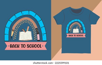 Back To School T-shirt Design With Book