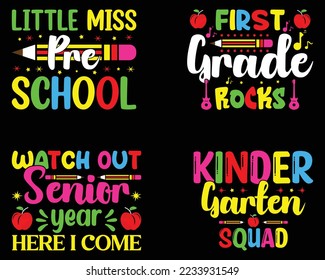 Back To School T-Shirt Design Bundle.