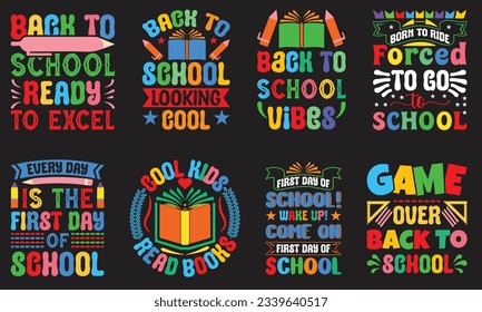 Back To School T-shirt Design Bundle

