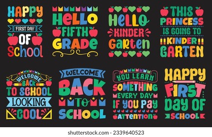 Back To School T-shirt Design Bundle
