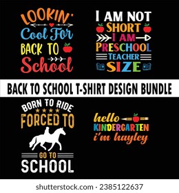   Back To School T-shirt Design Bundle Vector,typography,retro