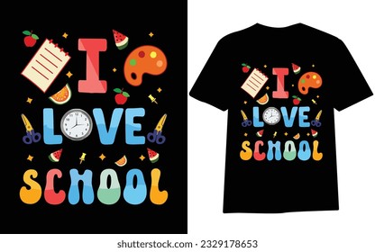 Back to school t-shirt design, first day at school , hundred days of School, typography t-shirt design for kids.