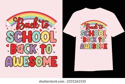 Back to school t-shirt design, first day at school , hundred days of School, typography t-shirt design for kids.
