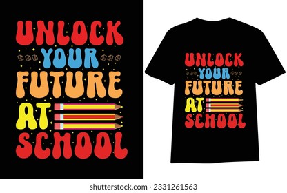 Back to school t-shirt design, first day at school , hundred days of School, typography t-shirt design for kids.