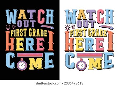 Back to school t-shirt design, first day, 100 Days of school, Graduation shirts, Custom school shirts, kids t shirt.