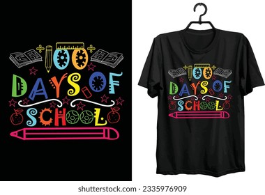 Back To School T-shirt Design. Funny Gift Back To School T-shirt Design For School Lovers. Typography, Custom, Vector t-shirt design. World All Students T-shirt Design For Back To School