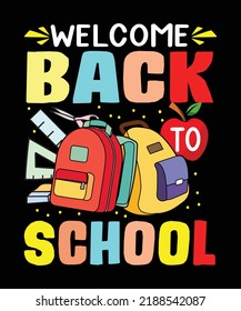 Back To School T-shirt design, Back to School Graphics Template design svg