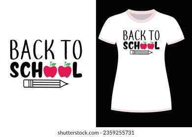 back to school t-shirt design illustration for print, poster, card, mugs, bags, invitation, party.