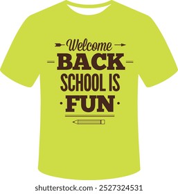 Back to School T-shirt Design For illustration. 