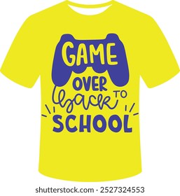 Back to School T-shirt Design For illustration. 