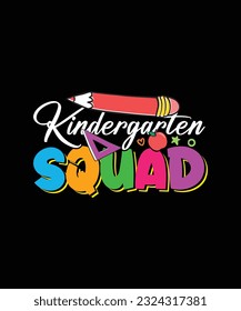 Back To school T-shirt Design Kindergarten Squad