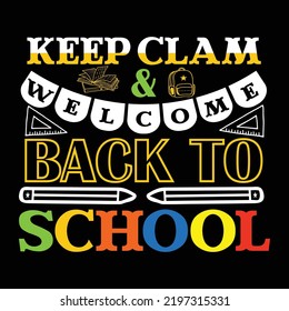 Back to school t-shirt design vector template