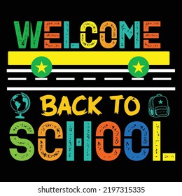 Back to school t-shirt design vector template