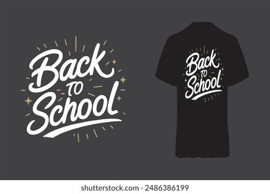 Back to school t-shirt design vector art illustration