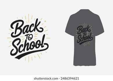 Back to school t-shirt design vector art illustration