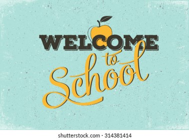 back to school typo design