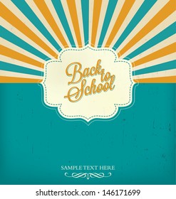 Back to School Typographic Elements - Vintage Style Back to School and Looking Cool Design Layout In Vector Format