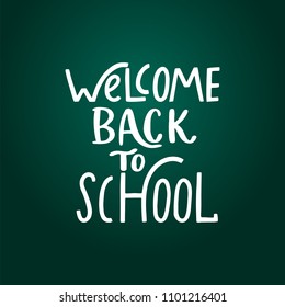 Back to school typographic hand written lettering inscription quote, calligraphy vector illustration. Text sign slogan design for poster, greeting card, print, cool badge, labels