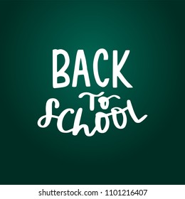Back to school typographic hand written lettering inscription quote, calligraphy vector illustration. Text sign slogan design for poster, greeting card, print, cool badge, labels