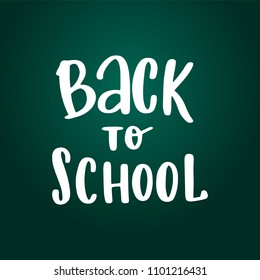 Back to school typographic hand written lettering inscription quote, calligraphy vector illustration. Text sign slogan design for poster, greeting card, print, cool badge, labels