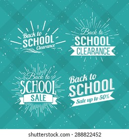Back to School Typographic - Vintage Style Back to School Hot Deals Design Layout In Vector Format