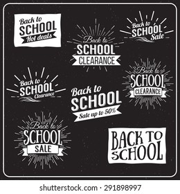 Back to School Typographic - Vintage Style Back to School Hot Deals Design Layout In Vector Format