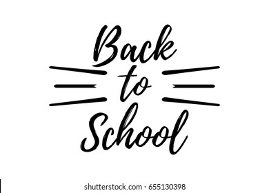 Back to School Typographic - Vintage Style Back to School. Vector illustration.