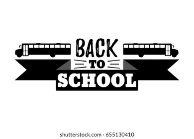 Back to School Typographic - Vintage Style Back to School. Vector illustration.