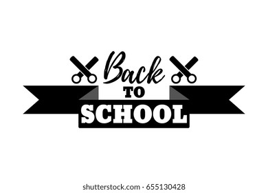 Back to School Typographic - Vintage Style Back to School. Vector illustration.
