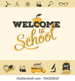 Back To School Typographical Background
