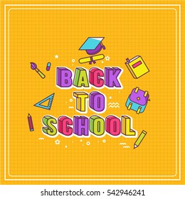 Back to School typography background 