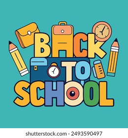 Back to school typography banner design