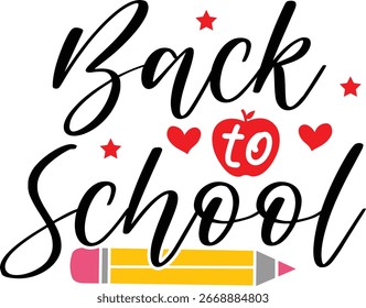 Back To School tipografia clip art design em branco plano fundo isolado transparente para cartão, camisa, capuz, moletom, vestuário, tag, caneca, ícone, cartaz ou distintivo